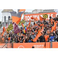 Forge FC fans cheer on the team