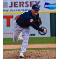 Nick Ernst of the Somerset Patriots on the mound