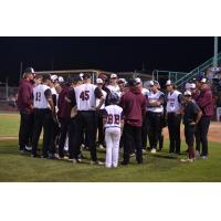 Wisconsin Rapids Rafters huddle