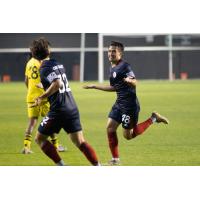 Chicago Fire FC II's Missael Rodríguez and Charlie Ostrem on the field