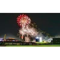 Fireworks over BayCare Ballpark, home of the Clearwater Threshers