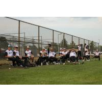 Wisconsin Rapids Rafters bullpen enjoys the game