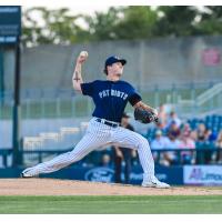 Somerset Patriots' Chase Hampton on the mound