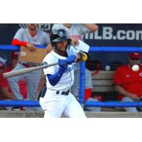 Biloxi Shuckers' Jackson Chourio at bat