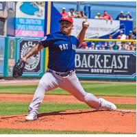 Nester Cortes pitches for the Somerset Patriots