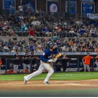 Somerset Patriots' Jeisson Rosario at bat