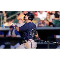 Mississippi Braves third baseman Luke Waddell