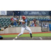 Green Bay Rockers infielder Jayson Jones at the plate