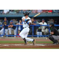 Biloxi Shuckers first baseman Wes Clarke