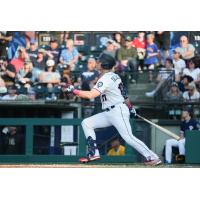 Tacoma Rainiers' Zach DeLoach in action