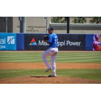 Biloxi Shuckers' Tobias Myers on the mound