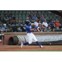 Evansville Otters' Ethan Skender at bat