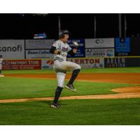 Somerset Patriots' Ben Rice celebrates win