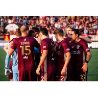 Detroit City FC huddle