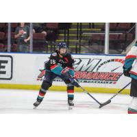 Kelowna Rockets right wing Eli Barrett at training camp