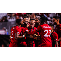 Phoenix Rising celebrates a goal against FC Tulsa