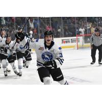 Wenatchee Wild's Oscar Lovsin celebrates win