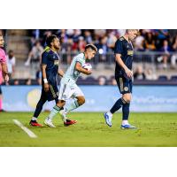 Atlanta United and the Philadelphia Union on the field