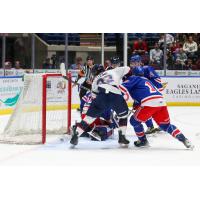 Kitchener Rangers battle the Saginaw Spirit