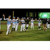 Eugene Emeralds in their Exploding Whales jerseys