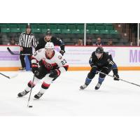 Belleville Senators' Cole Reinhardt in action