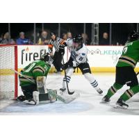 Wenatchee Wild's Conor Geekie battles Prince Albert Raiders' Max Hildebrand