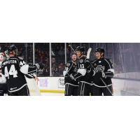 Ontario Reign's Mikhail Maltsev, Tyler Madden, and Martin Chromiak on game night