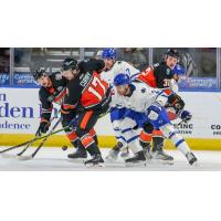 Wichita Thunder battle the Kansas City Mavericks