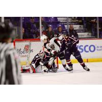 Tri-City Americans battle the Vancouver Giants