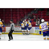 Saskatoon Blades celebrate win