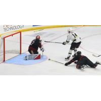 Wheeling Nailers' Taylor Gauthier battles Indy Fuel's Jordan Martin