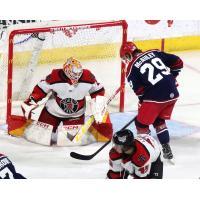 Allen Americans left wing Colby McAuley vs. the Rapid City Rush