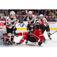 Lehigh Valley Phantoms tangle with the Charlotte Checkers