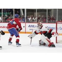 Laval Rocket's William Trudeau versus Belleville Senators' Mads Sogaard