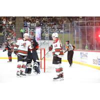 Tucson Roadrunners' Justin Kirkland and John Leonard on game night