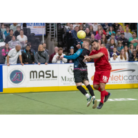 St. Louis Ambush battle for a header vs. the Kansas City Comets