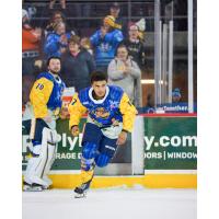 Erie Otters' Malcolm Spence in action