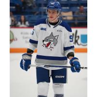 Forward Caden Taylor with the Sudbury Wolves