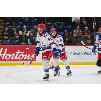 Kitchener Rangers' Trent Swick and Matthew Sop on game night