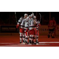 Grand Rapids Griffins huddle