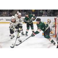 Wheeling Nailers battle the Iowa Heartlanders