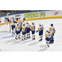 Saskatoon Blades celebrate win