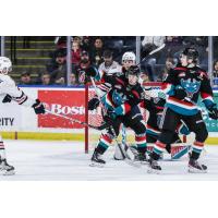 Kelowna Rockets battle the Kamloops Blazers