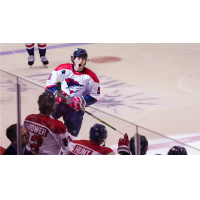 South Carolina Stingrays forward Austin Magera reacts after one of his goals