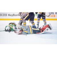 Erie Otters' Charlie Burns on the ice