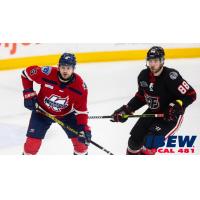 Indy Fuel forward Brett Bulmer (right) vs. the Kalamazoo Wings