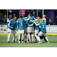 St. Louis Ambush celebrate a goal against the Kansas City Comets