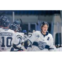 Worcester Railers exchange fist bumps