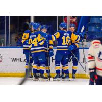 Saskatoon Blades celebrate win