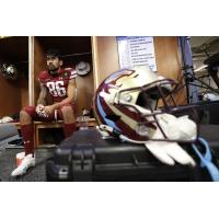 Michigan Panthers wide receiver Samson Nacua in the lockerroom